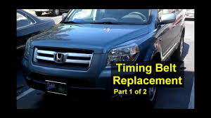 I hope help you (remember rated this help) good luck. Honda Pilot Timing Belt And Water Pump Replacement Part 1 Of 2 Votd Youtube