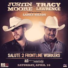 Find what to do today, this weekend, or in september. Salute 2 Frontline Workers Justin Moore Tracy Lawrence Iconic Sioux Falls Arena Saturday April 10 2021 Kelo Am