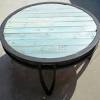 Add the mirror to the basket as a table top and you're all done. 1