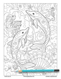 Dolphins Jumping Coloring Page C Marjorie Sarnat Dolphin Coloring Pages Coloring Books Animal Coloring Pages