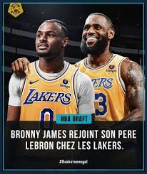 🚨Ce sera le premier duo père/fils dans l'histoire de la NBA ! Bronny James  drafté chez les @lakers où il retrouve son père, la légende @kingjames 😎  #NBADraft2024 #nbadraft #NBA #basketsenegal #lebronjames #