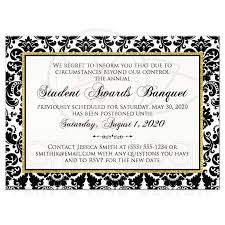 Check spelling or type a new query. Postpone Or Cancel The Event Card Black White Damask With Gold