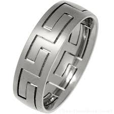 The ring has been assembled and there is a small piece of copper wire holding them together (this could be easily removed if you like). Men S 7mm Titanium Puzzle Ring With Brushed Finish