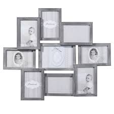 Marco Para 9 Fotos De Madera Gris 50 X 58 Cm Relief Maisons Du Monde Madera Gris Marcos Para Varias Fotos De Madera