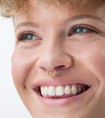 14k Gold Septum Ring Unique Septum Piercing Gold Septum Hoop 18 Gauge Septum Real Gold Septum Solid Gold Septum Sku 114 Nose Piercing Jewelry Nose Jewelry Septum Ring