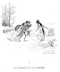 Begging her to lend her. La Cigale Et La Fourmi Moose Art Animals Art