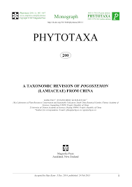 Is latin a beautiful language? Pdf A Taxonomic Revision Of Pogostemon Lamiaceae From China