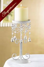 Jeweled luxury chandelier candle holder ivory wedding crystal hanging decor. 40 Elegant Crystal Bead Candle Holders Ivory Centerpiece Beaded Candle Candle Holders Wedding Beaded Candle Holders
