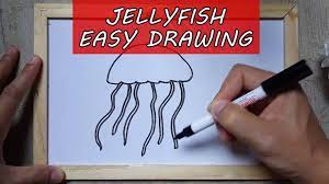 Draw the main body of the jellyfish step 2: How To Draw A Jellyfish Sketch Step By Step Easy Jellyfish Drawing Outline Tutorial For Beginners Youtube
