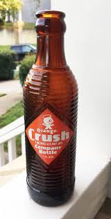Vintage 1950s Orange Crush Ribbed Amber Acl Soda Bottle 7 Oz Vintage Soda Bottles Bottle Soda Bottles