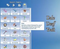 Discover more posts about sims 4 traits. Dale Deaf Trait By Dalerune From Mod The Sims Sims 4 Downloads