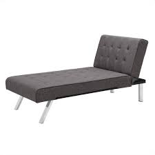 With its tufted faux leather or linen upholstery and stylish chrome legs, this chair is modern and contemporary, and suitable for any room décor. Dhp Emily Linen Chaise Lounge In Gray 2024429