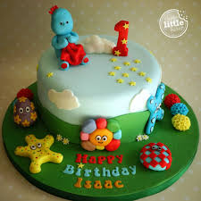 In The Night Garden Cake Chocolate Sponge With Vanilla Buttercream 1st Birthday Cakes Garden Cakes Garden Birthday Cake