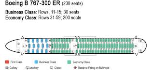 Boeing 767 300 Seat Map Boeing 767 300 300er Seating Chart