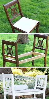 Turn Your Old Chairs Into A Creative Bench These Furniture Hacks Will Turn Outdated And Old Furniture Diy Furniture Hacks Diy Furniture Redo Furniture Hacks