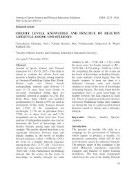 And obesity or/ and abdominal obesity (also called as central obesity) among 15 years old and above malaysian population. Https Ojs Upsi Edu My Index Php Jsspj Article Download 609 396