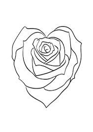 Free printable rose coloring pages for kids download and print. Coloring Pages Rose Heart Coloring Pages