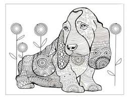Dog Zentangle Coloring Page Printable Art Hand Made Illustration Hand Art Drawing Printable Art Art