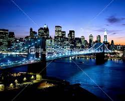マンハッタン島とビル群の夜景の写真 イラスト素材 gf1230612341 ペイレスイメージズ ビル群 マンハッタン島 夜景