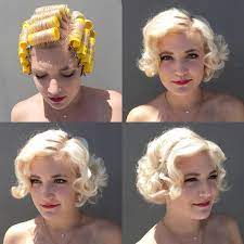 Fernthebarber On Instagram Vintage Roller Set Placement I Did Today On Mirandajalbert Fernthebarber Vintage Hairstyles Hair Styles Short Hair Styles