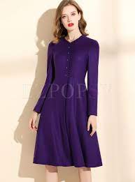 Whether you need a fun and flirty. Dresses Skater Dresses Purple Long Sleeve Wool Blend Skater Dress