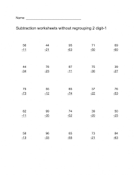 Teaching tools · learning resources · progress reporting Subtraction Worksheets Without Regrouping 2 Digit 1 Worksheet