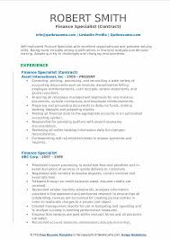 Clerk, accounts receivable clerk, collections specialist, mutual fund analyst, credit analyst, payroll clerk, payroll manager, financial assistant, director of investor relations, procurement. Finance Specialist Resume Samples Qwikresume