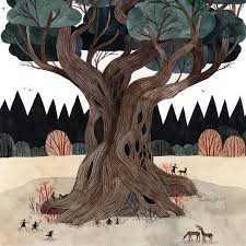 Sara Barnes On Instagram The Quiet Comfort Of A Large Tree Illustration By Carsonellis Nature Cartoon Artwork Tree Illustration Art