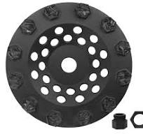Split PCD Cup Wheel - 12 Round Segments - 7" Size