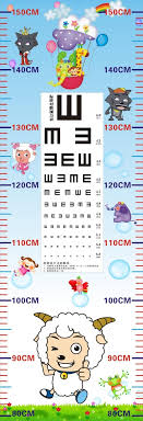 Visual Testing Chart Child Height Ruler Vision Test Card Eye
