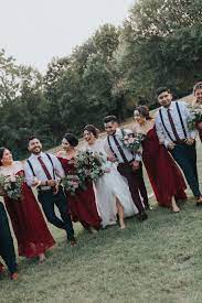 Maroon Bridal Party Fall Bridal Party Autumn Bridal Party Bohemian Bridal Party Brides Of Oklahoma Autumn Bridal Bridal Party Attire Maroon Wedding