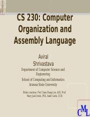 Like other state flagship public universities , asu has invested heavily in computer science. Cse230 Lecture09x Cs 230 Computer Organization And Assembly Language Aviral Shrivastava Department Of Computer Science And Engineering School Of Course Hero