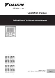 • do not sit or hang on the panel. Operation Manuals Daikin