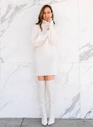 Easy Winter White Outfits Lucky 9 Giveaway Sydne Style White Boots Outfit Fashion Winter White Outfit