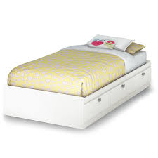 Store your linens, shoes and other bedroom items in six 18 deep drawers (three per side) and take the pressure maximize your bedroom storage, and minimize clutter at the same time. Spark Mate S Platform Storage Bed With 3 Drawers Pure White Toys R Us Canada