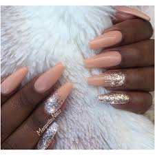 The nail look requires professional skill, so be sure to make an. Cream Peach And Rose Gold Coffin Nails By Margaritasnailz