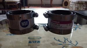 Fernco proflex couplings are an above ground transition coupling that create resilient pipe joints. Coupling Types No Hub Shielded Flexible Terry Love Plumbing Advice Remodel Diy Professional Forum