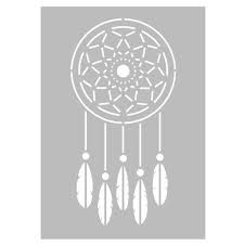 A dreamcatcher is a protective amulet that was originally made by the indians of north america. Decorative Stencil Medium Size 29 7 X 21 Cm Dream Catcher Perles Co