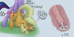 305532 - dead source, explicit, grimdark, artist:atrolux, applejack,  twilight sparkle, earth pony, pony, unicorn, g4, announcing ejaculation,  bondage, cervical contact, cervix, chest fluff, creampie, crying, cum,  cumming, dialogue, doggy style, fanfic ...