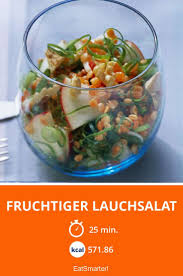 Fruchtiger Lauchsalat Rezept Lauchsalat Lebensmittel Essen Salat