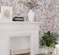 Norwegian Rose Pink and White Leaf Marble Mosaic Tile