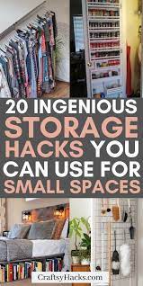 41 Practical Storage Ideas For Small Spaces Small House Storage Small Room Storage Small Apartment Hacks