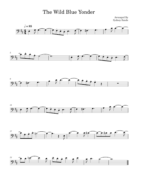 The Wild Blue Yonder – Robert Crawford - Trombone Sheet Music for Trombone  (Solo) | MuseScore.com