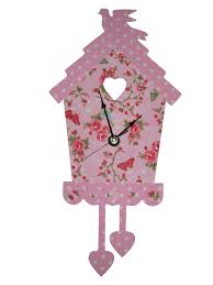 klok voor een meisjeskamer roze met bloemen www kids ware nl koekoeksklokken kinderkamer decoratie meisjeskamer