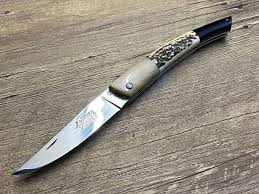 Le Thiers Taschenmesser, Arbalete G. David, Griff edle Hörner, Doppelplatine