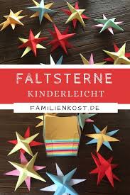 3d Sterne Basteln Mit Kindern Aus Papier Anleitung Kinder Basteln Papier Basteln Weihnachten 3d Sterne Basteln