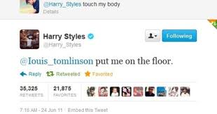 When Larry Tweeted Touch My Body Larry Stylinson One Direction Tweets Larry