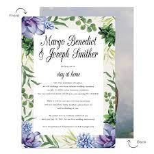 Rustic Stay At Home Invitation Card Elopement And Intimate Wedding Announcement Cards 582 Wedding Announcement Cards Wedding Ceremony Invitations Intimate Wedding