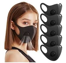 5pcs Reusable Washable Respirator With Filters Breather Valve Pollution Face Protection In 2020 Mask Face Protection Face Mask