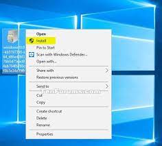 Large files can be split between two or more cabinet files. Install Cab File In Windows 10 Tutorials